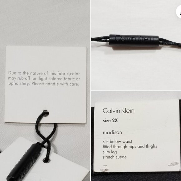 CALVIN KLEIN Madison Faux Suede Leggings 6705E1M - Picture 8 of 11